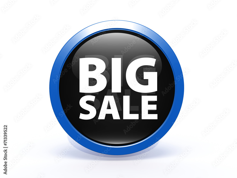 Big sale circular icon on white background Big sale circular icon on white background