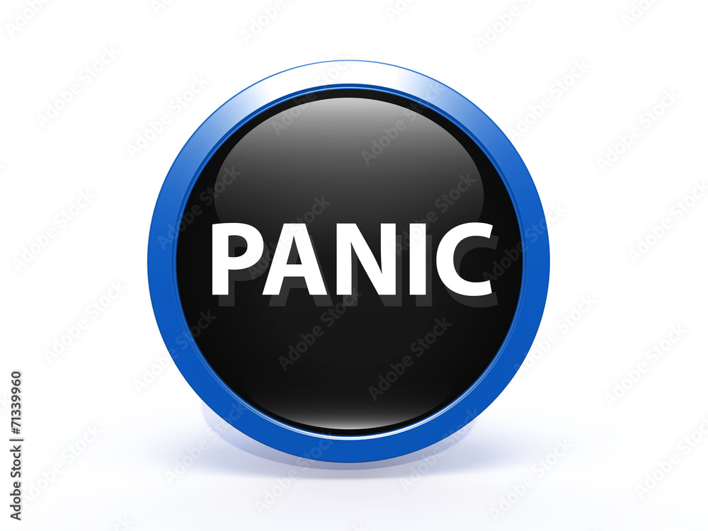 panic circular icon on white background panic circular icon on white background