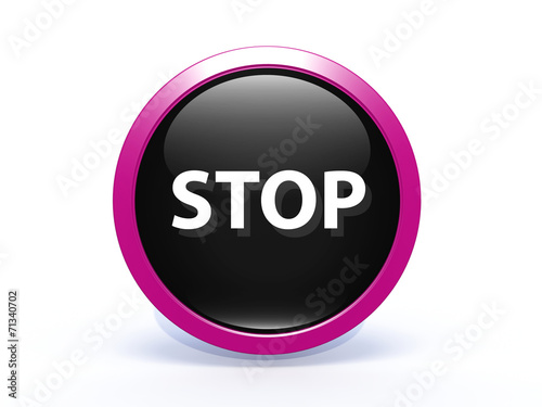 stop circular icon on white background © iconsmaker