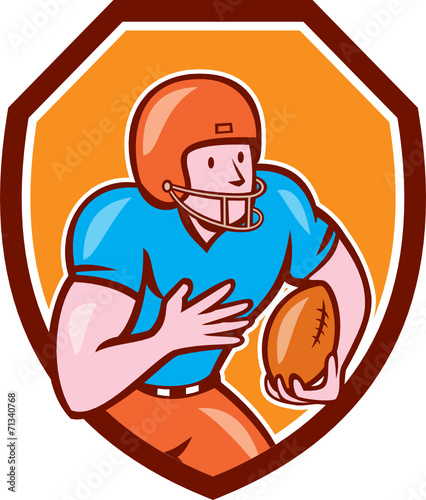 American Football Receiver Running Ball Shield