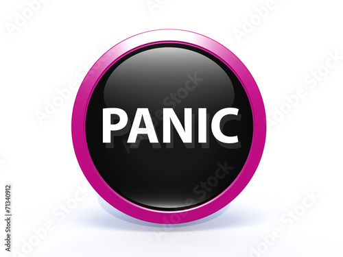 panic circular icon on white background © iconsmaker