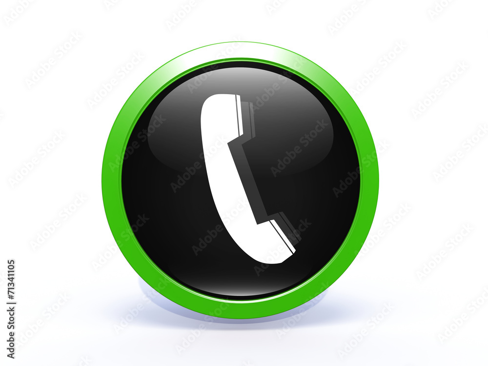 phone circular icon on white background phone circular icon on white background