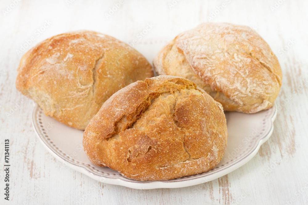 buns on white dish