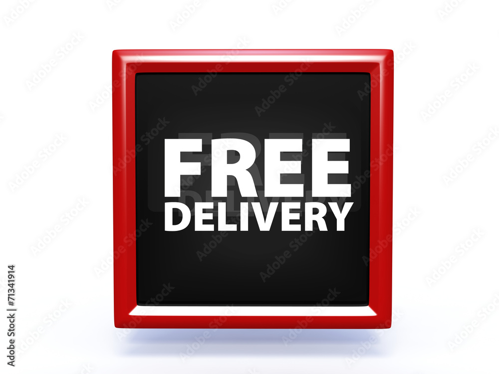 Free delivery square icon on white background Free delivery square icon on white background