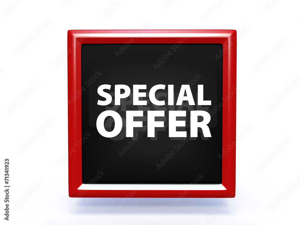 Special offer square icon on white background Special offer square icon on white background