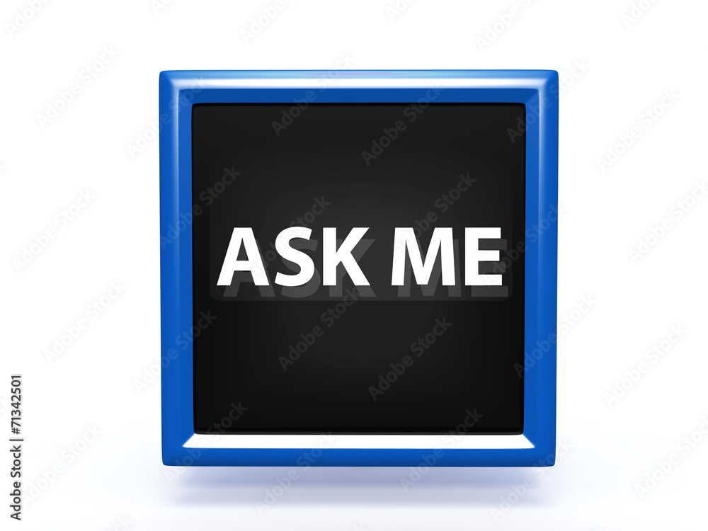ask me pointer icon on white background ask me pointer icon on white background