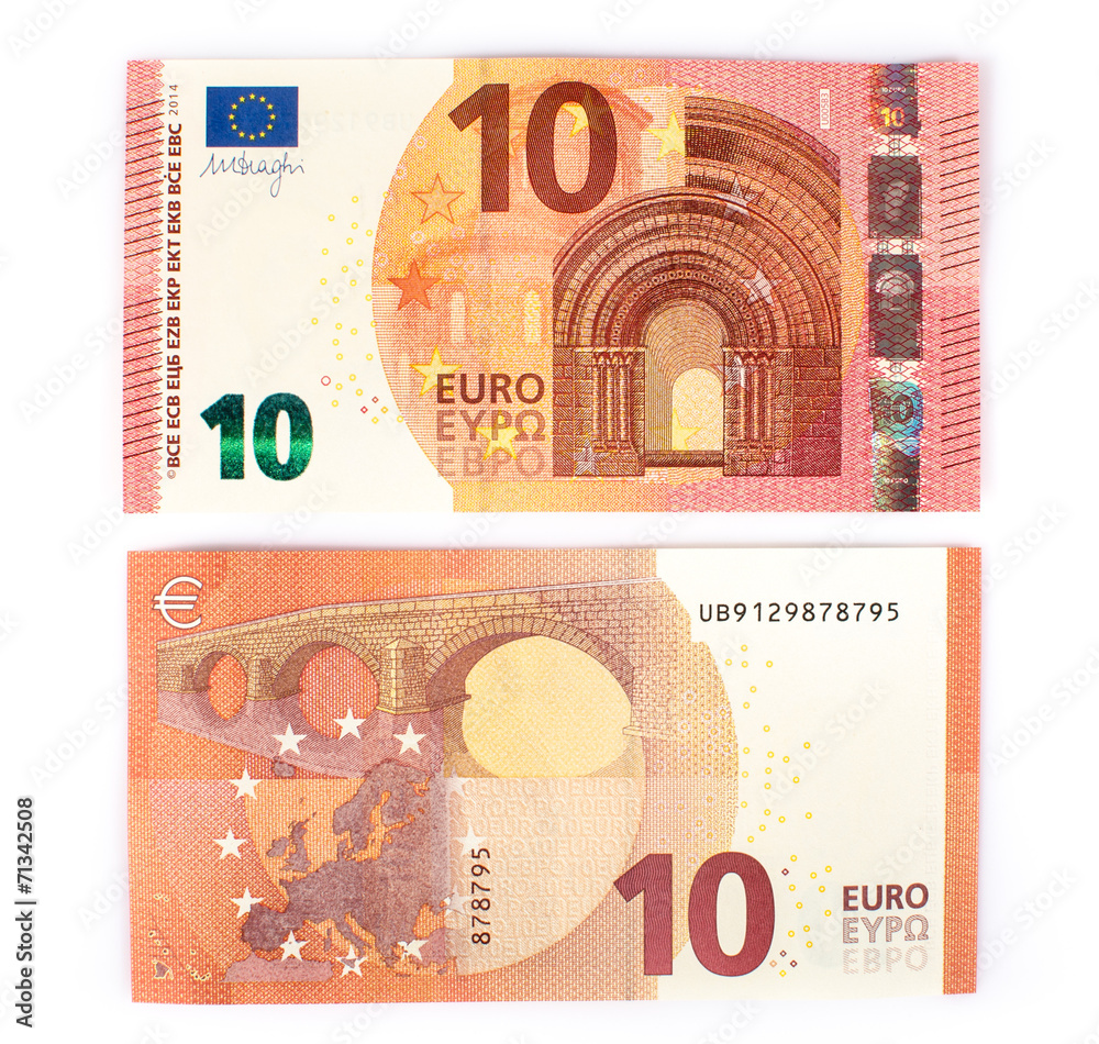 New ten euro banknote - obrazy, fototapety, plakaty 