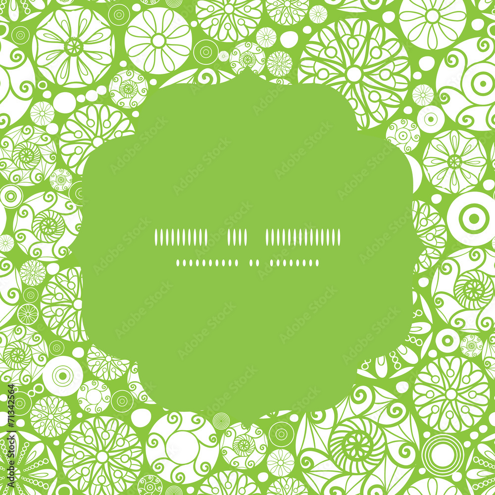 Vector abstract green and white circles circle frame seamless Stock ...