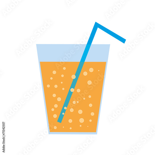 vector glass of orange soda