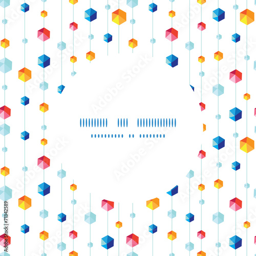 Vector abstract hanging jewels striped circle frame seamless