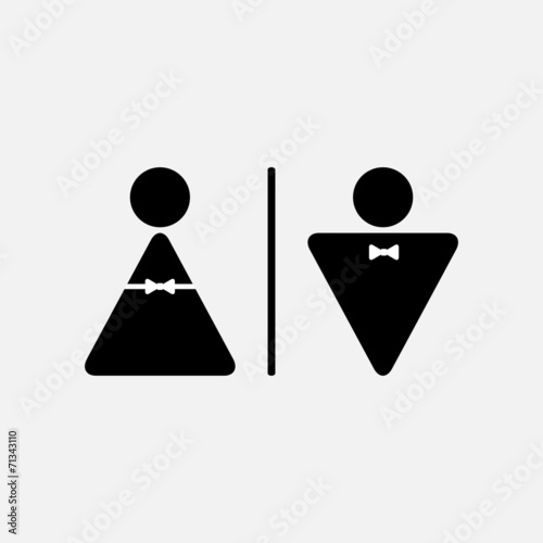 Vector  male and female WC icon