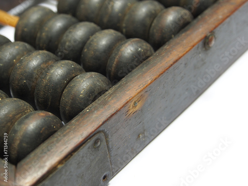 Close up of a vintage chinese abacus photo