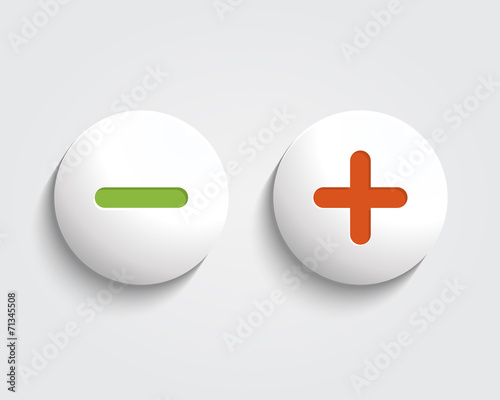 Vector add, cancel, or the plus and minus signs on buttons