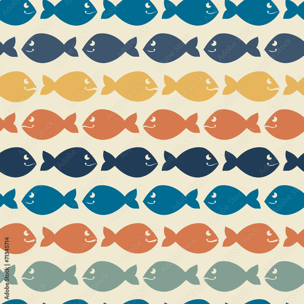 Color abstract fish  Wallpaper Stock Vector |  Adobe Stock