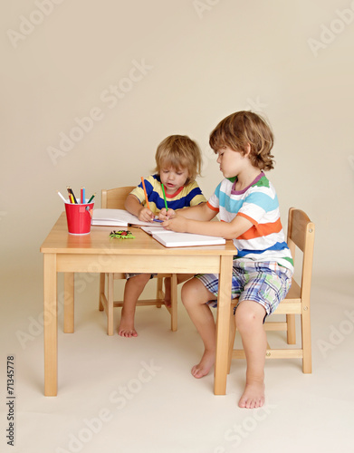 Принти на полотні Kids Children Drawing Art