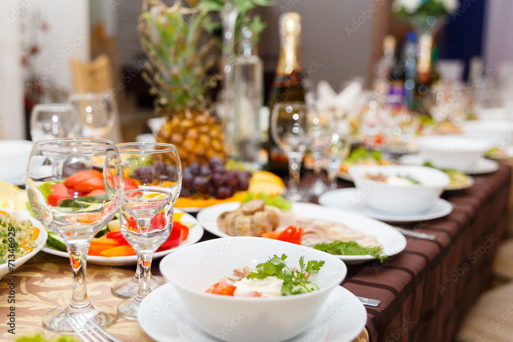 Served for a banquet table