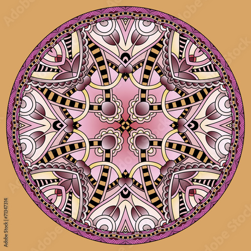 decorative design of circle dish template  round geometric patte