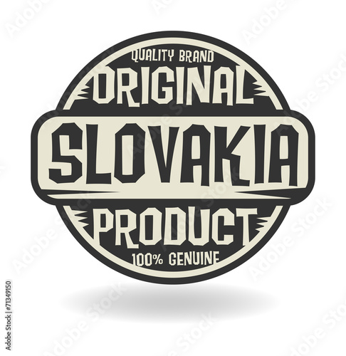 Abstract stamp with text Original Product of Slovakia