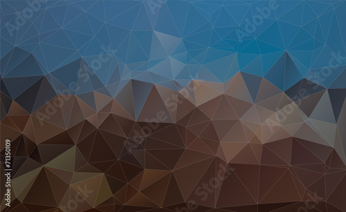 Abstract blue and brown Triangle Background, Vector