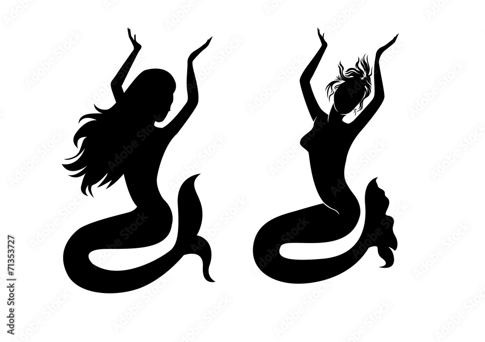 Obraz premium mermaid silhouette