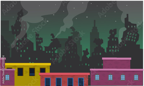 night iin the city vector photo