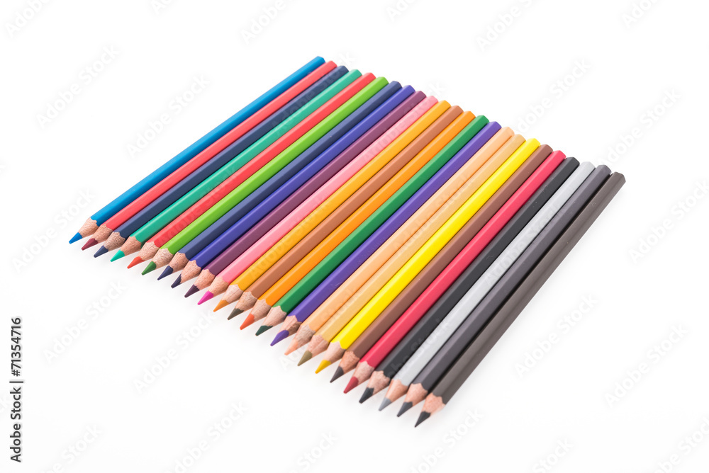 Colorful pencil isolated on white background Colorful pencil isolated on white background