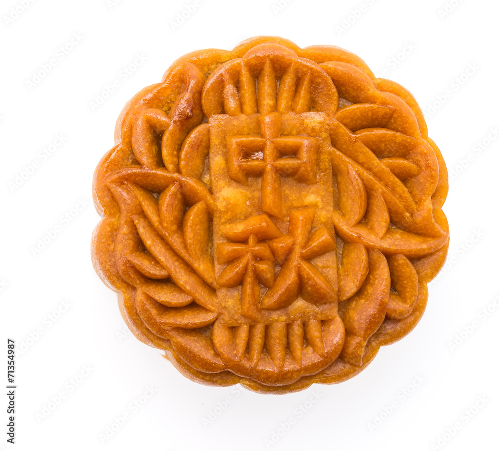 Naklejka premium Moon cake isolated on white