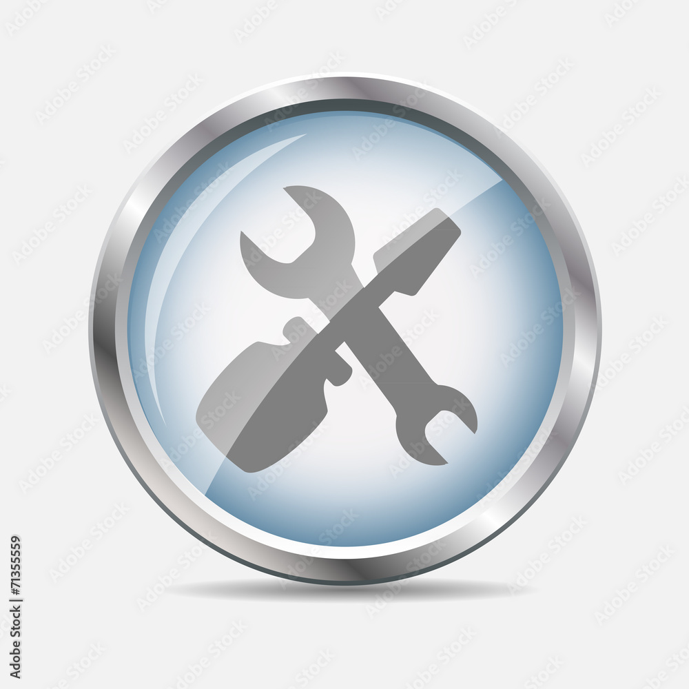 Setting Glossy Icon Vector Illustration Setting Glossy Icon Vector Illustration