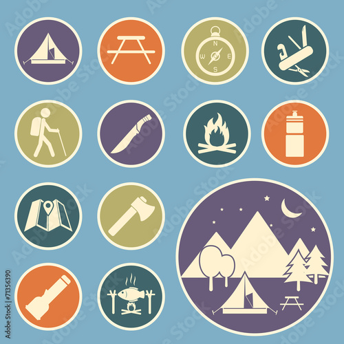 camping equipment icon