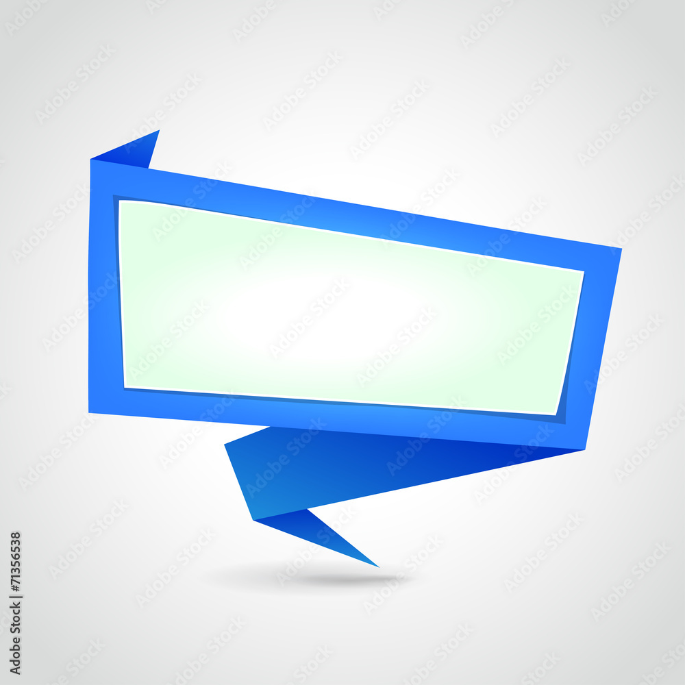 Vector blue origami blank Vector blue origami blank