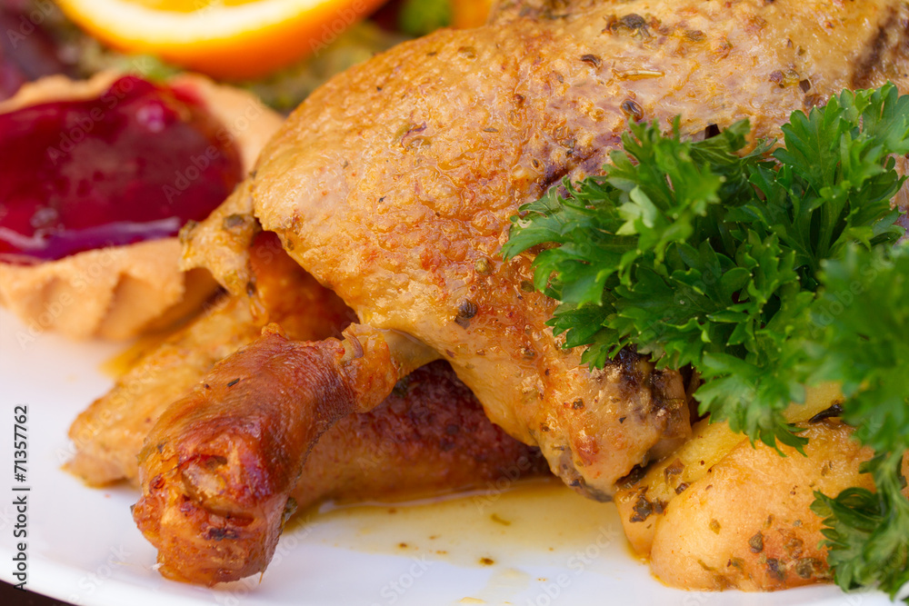 polish national dish - duck with apples polish national dish - duck with apples