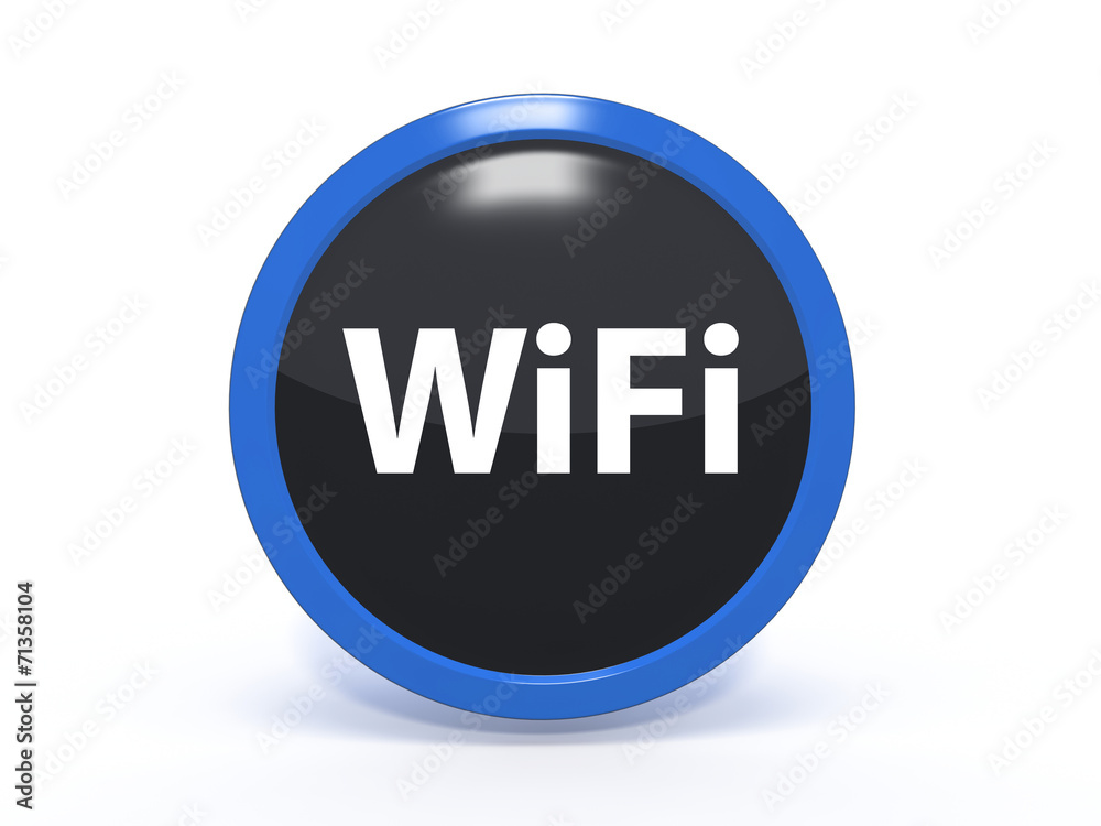 wifi circular icon on white background wifi circular icon on white background