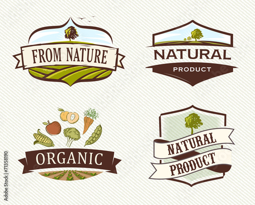 Vintage & Retro Organic Badges