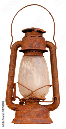 Rusty oil lantern