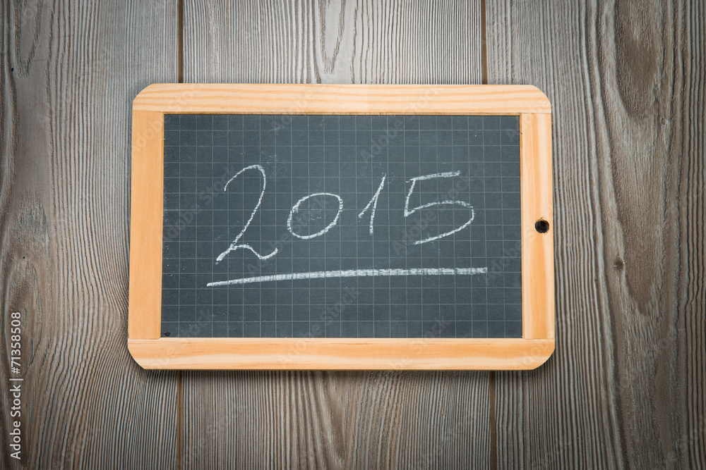 2015 on chalkboard