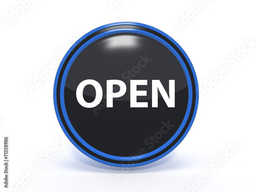 open circular icon on white background