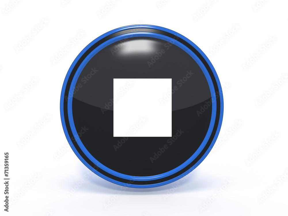 stop circular icon on white background stop circular icon on white background