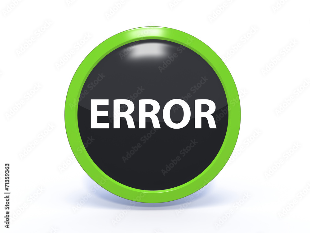 error circular icon on white background error circular icon on white background