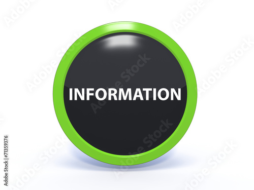 information circular icon on white background