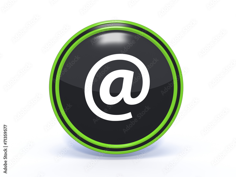 Email circular icon on white background Email circular icon on white background