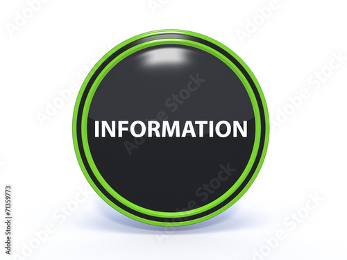 information circular icon on white background