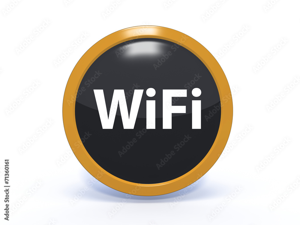 wifi circular icon on white background wifi circular icon on white background