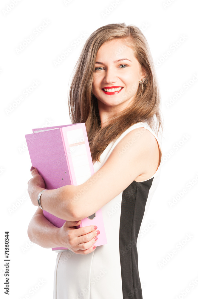 Happy smiling secretary. Happy smiling secretary.