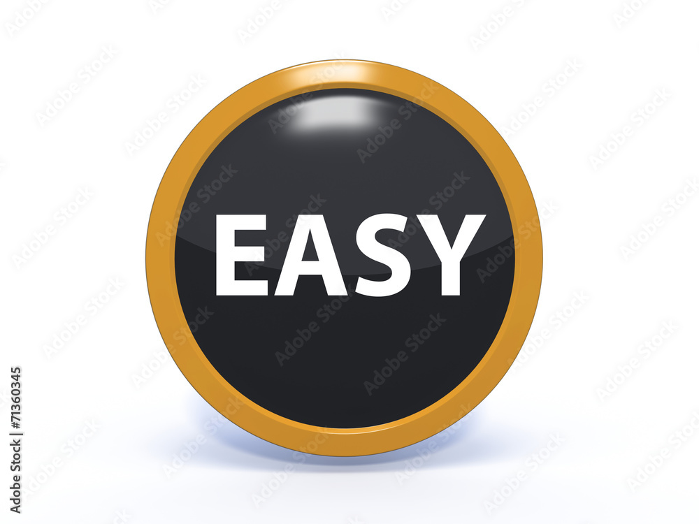 easy circular icon on white background easy circular icon on white background