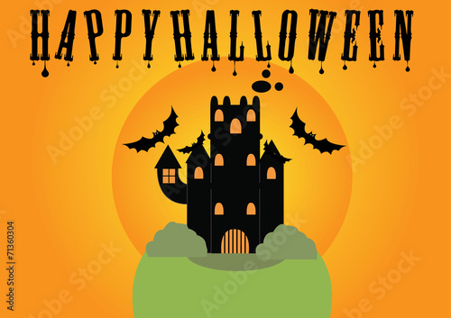 happy halloween. vector illustration