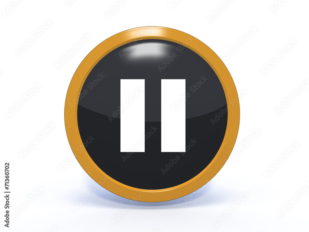 pause circular icon on white background pause circular icon on white background