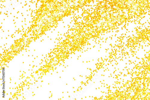 golden  glitter sparkle on white  background