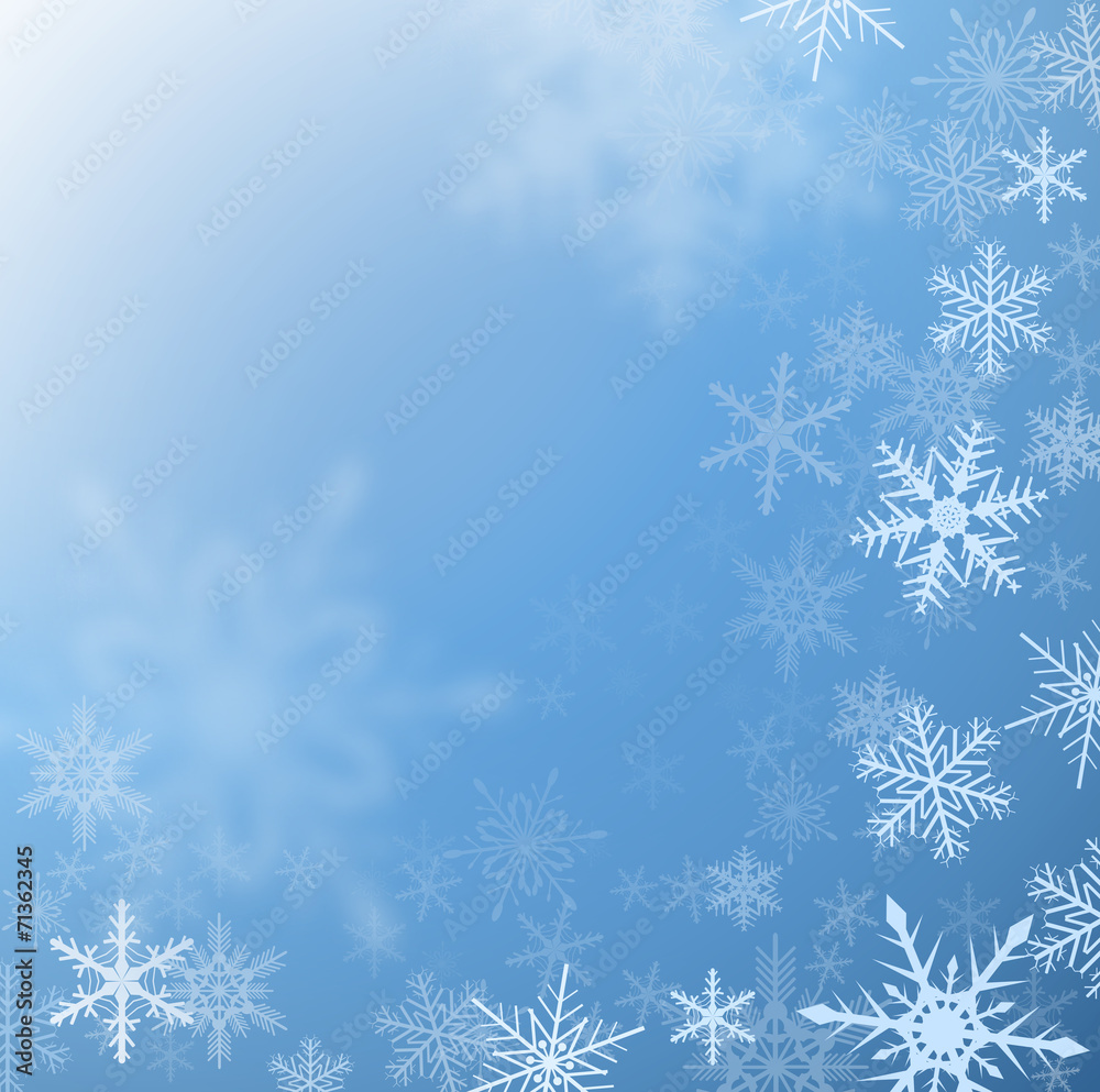 Winter Christmas background with snowflakes Winter Christmas background with snowflakes