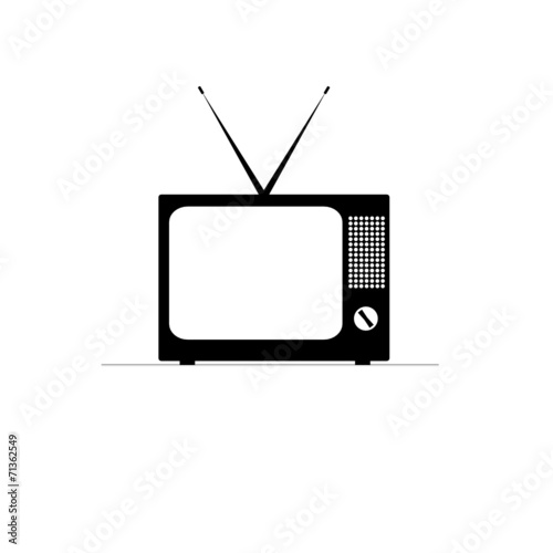 retro tv icon vector