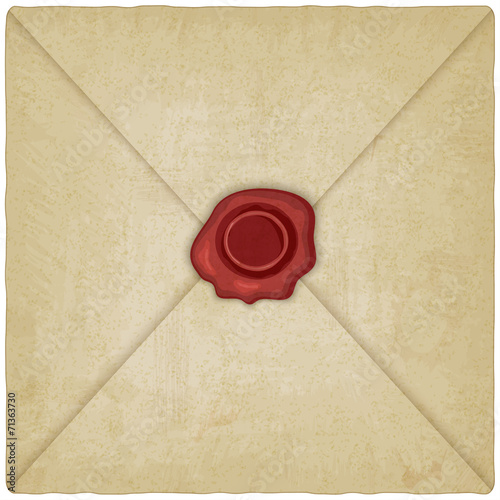 vintage envelope with wax seal